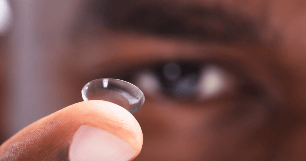 Man holding Contact Lens 1