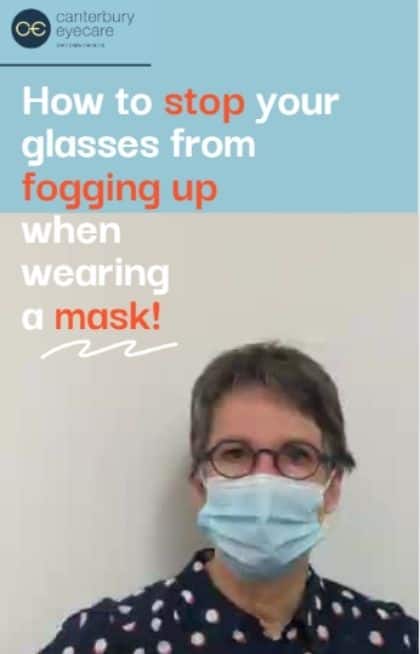 How to stop your glasses from fogging up when wearing a mask!