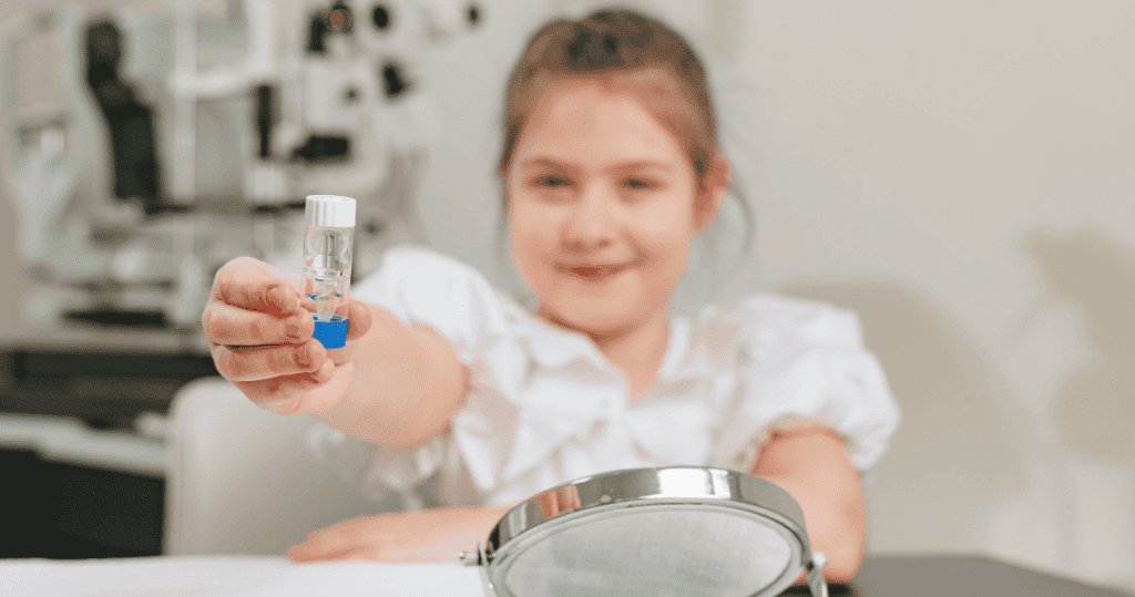 child with ortho k lenses