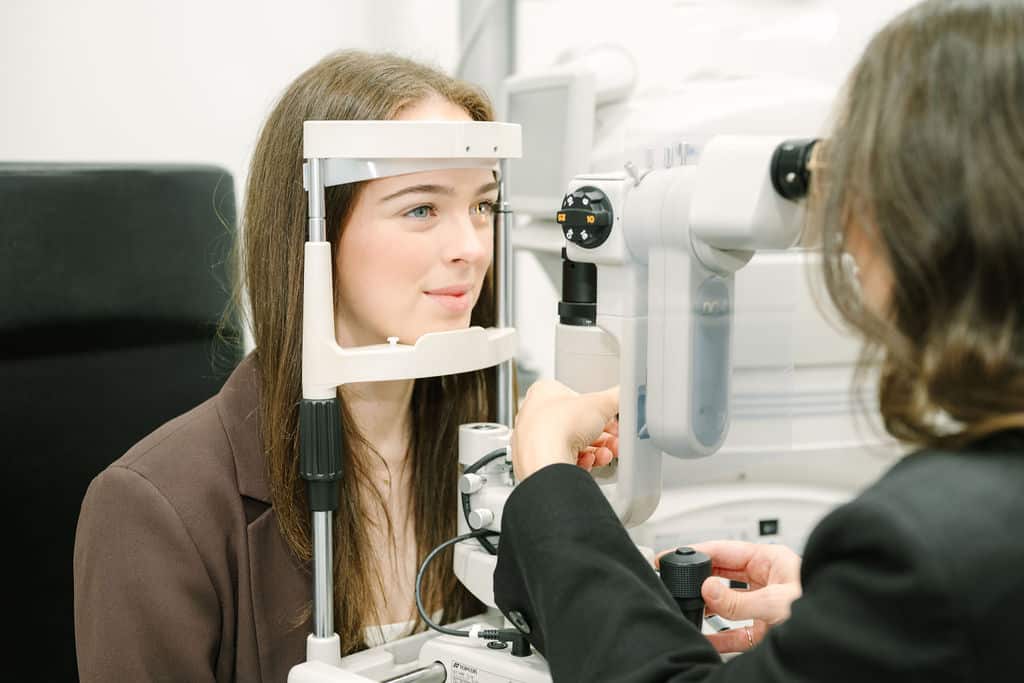 patient having an eye exam
